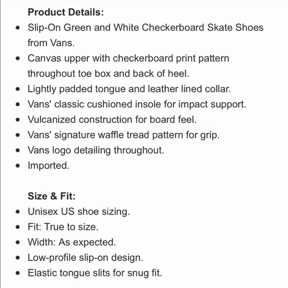 Last NWT 5 Star Vans Dk Green Checkerboard Slip On - Picture 8 of 8